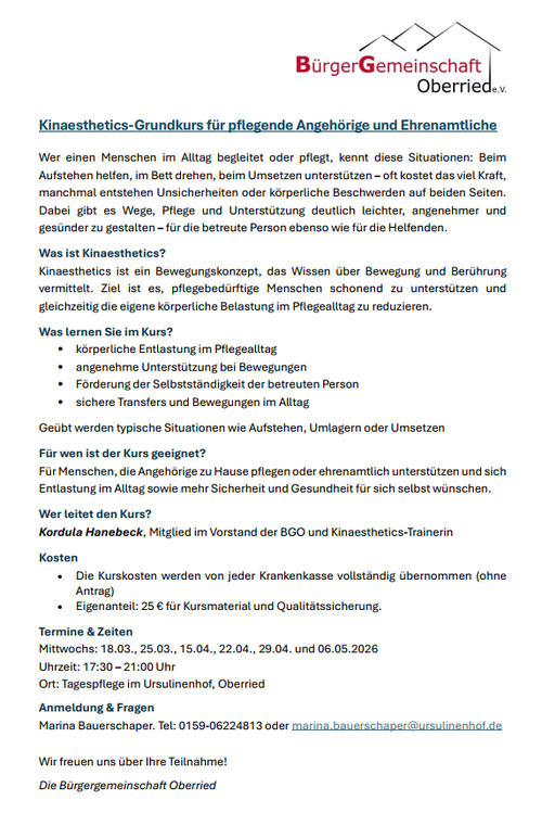 Kinaesthetics Grundkurs